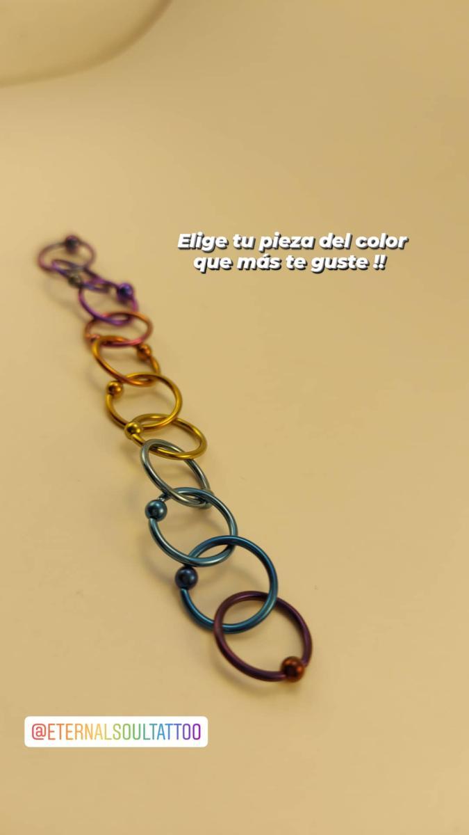 Diferentes tonos anodizados