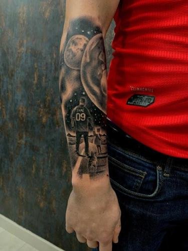 tatuaje realista padre hija 
